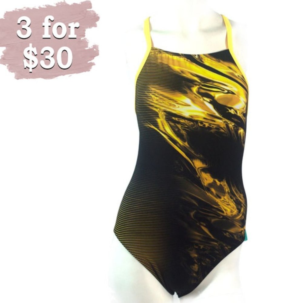 Penbrooke Yellow Splash One Piece Swimsuit…